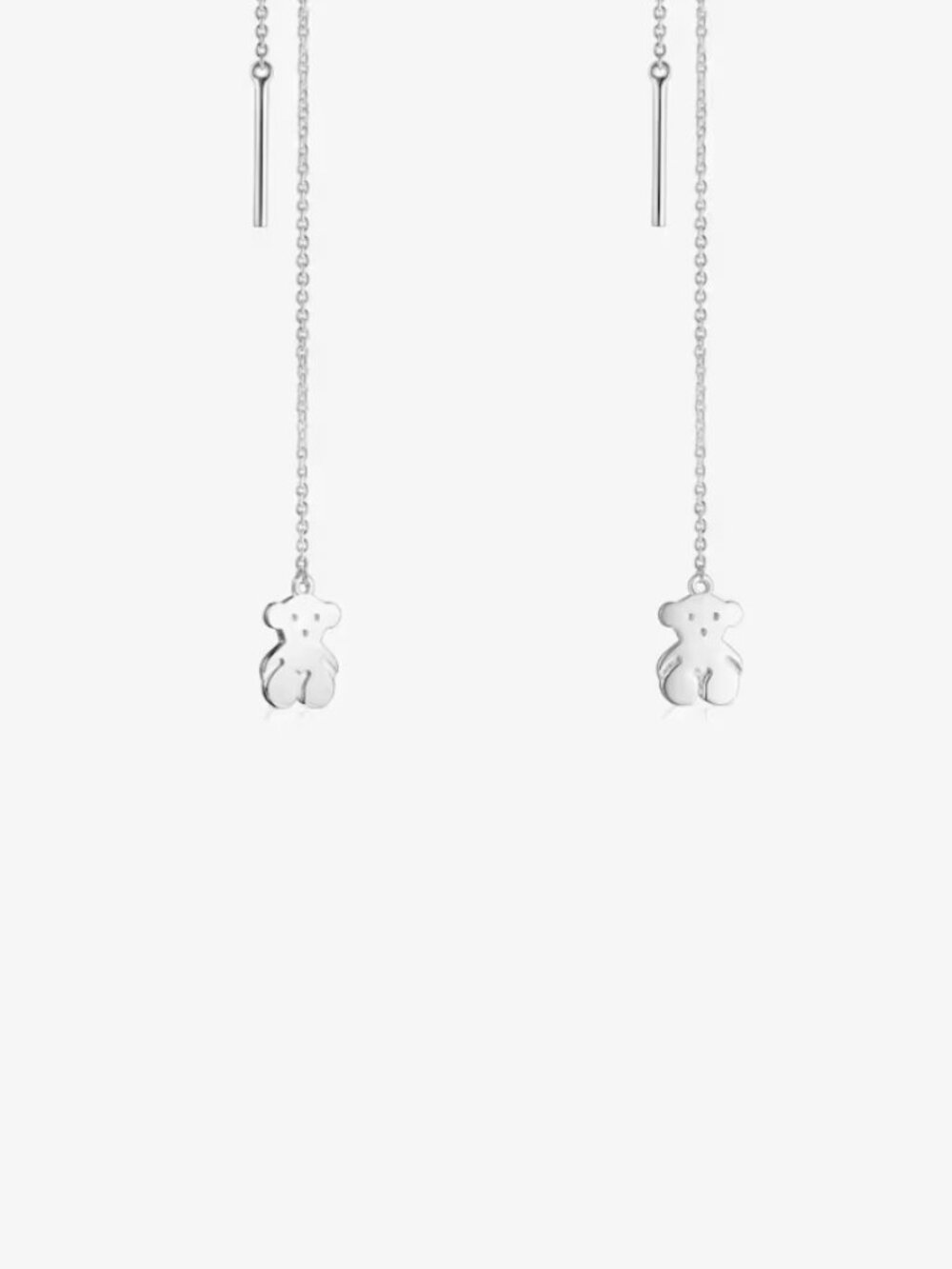 Tous Long Nocturne Silver Earrings